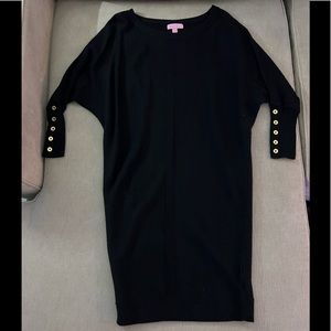 Lilly Pulitzer Black Merino Wool Sweater Dress - Size: XS